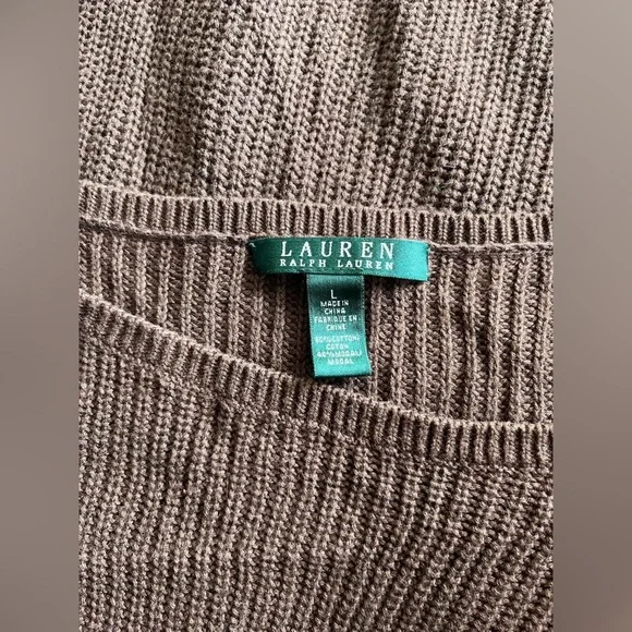 Lauren Ralph Lauren Women’s Brown Pullover Long Sleeve Sweater Size L - Picture 8 of 9